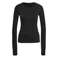 Koszulki i topy damskie - adidas Damska koszulka z długim rękawem z długim rękawem, czarny, S - miniaturka - grafika 1