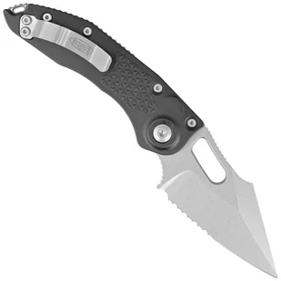 Nóż automatyczny Microtech Stitch S/E P/S Black Aluminum, Stonewash by Borka Blades and Tony Marfione (169-11) - Noże - miniaturka - grafika 3