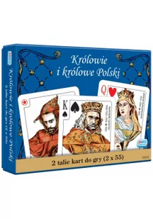 Karty 2 x 55 Królowie i królowe Polski - Książki do nauki języka angielskiego - miniaturka - grafika 1
