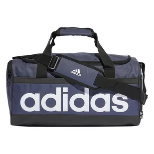 Torba adidas Essentials Linear Duffel Small granatowo-biała HR5353 - Torby podróżne - miniaturka - grafika 1