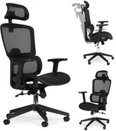 Fotele i krzesła biurowe - ModernHome Fotel biurowy obrotowy czarny - miniaturka - grafika 1