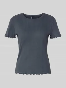T-shirt o kroju slim fit z czystej bawełny model ‘MARIE’ - Koszulki i topy damskie - miniaturka - grafika 1