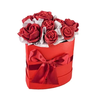 Bukiet Róż z Czekolady w Kształcie Serca - Czekolada - miniaturka - grafika 1