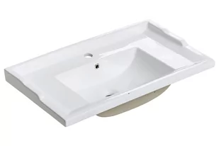Umywalka ceramiczna, łazienkowa, Retro, 81x46x22 cm, biały - Umywalki - miniaturka - grafika 1