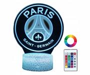 Lampy stojące - LAMPKA NOCNA DLA DZIECI PARIS PSG 3D LED + PILOT - miniaturka - grafika 1
