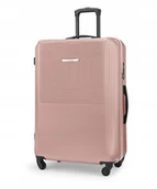 Walizki - Walizka Duża Podróżna PUCCINI Bordowa ABS Na Kółkach Twarda ABS025A-3C - miniaturka - grafika 1