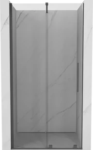 Mexen Velar drzwi prysznicowe rozsuwane 100 cm, transparent, gun gray szczotkowany - 871-100-000-01-66 - Ścianki i drzwi prysznicowe - miniaturka - grafika 1