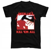 Koszulki męskie - KOSZULKA Z NADRUKIEM MĘSKA ŚMIESZNA T-SHIRT METALLICA METALICA ROCK r. L - miniaturka - grafika 1