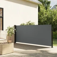 Markizy - vidaXL Zwijana markiza boczna, antracytowa, 120x300 cm - miniaturka - grafika 1