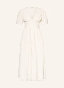 Pepe Jeans Sukienka Oprah Z Dziurkowanej Koronki weiss - Sukienki - miniaturka - grafika 1