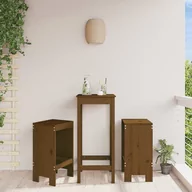 Fotele i krzesła ogrodowe - Stołki barowe, 2 szt., miodowy brąz, 40x36x75 cm, sosna Lumarko! - miniaturka - grafika 1