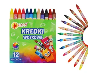 Kredki woskowe 12 kolorów Shan - Przybory szkolne - miniaturka - grafika 1