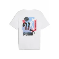 Koszulki sportowe męskie - Męska koszulka sportowa Graphics Summer PUMA White - miniaturka - grafika 1