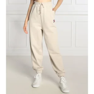 Tommy Jeans Spodnie dresowe | Relaxed fit - Dresy damskie - miniaturka - grafika 1
