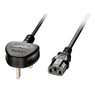 Lindy 30434 kabel zasilające Czarny 3 m Wtyczka zasilająca typu G C13 panel - Kable komputerowe i do monitorów - miniaturka - grafika 1