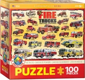 Puzzle - Puzzle 100 Smartkids Fire Trucks 6100-0239 - Eurographics - miniaturka - grafika 1