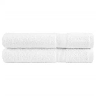vidaXL Ręczniki kąpielowe premium, 2 szt., białe, 100x200 cm, bawełna - Ręczniki vidaXL Ręczniki kąpielowe premium, 2 szt., białe, 100x200 cm, bawełna - Ręczniki - miniaturka - grafika 1
