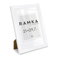 Ramki na zdjęcia - Ramka na zdjęcia A4 21x29,7 cm z podpórką Biała - miniaturka - grafika 1