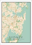 Plakaty - Galeria Plakatu, Plakat, Sydney Mapa Kolorowa, 70x100 cm - miniaturka - grafika 1