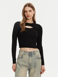 ONLY Sweter Meddi 15339582 Czarny Cropped Fit - Swetry damskie - miniaturka - grafika 1