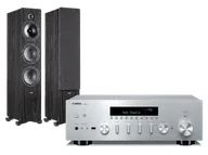 Zestawy stereo - Yamaha R-N600A (srebrny) + Tesi 661 (czarny) - miniaturka - grafika 1