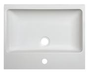 Umywalki - Sanplast Free Mineral Umywalka nablatowa 55x45x10 cm z otworem na baterię, biała 640-280-1200-01-000 - miniaturka - grafika 1