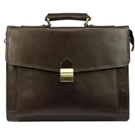 Teczki i aktówki - Teczka skórzana PELLUCCI Art.6 Ciemny brąz - miniaturka - grafika 1