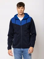 Bluzy męskie - HEAVY TOOLS MĘSKA BLUZA Z KAPTUREM ROZPINANA SALVADO NIEBIESKA ROZMIAR XL - miniaturka - grafika 1