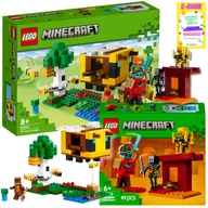 Klocki - LEGO MINECRAFT KLOCKI ZESTAW - Bitwa na moście Netheru (21266) + PSZCZELI UL (21241) + EBOOK - miniaturka - grafika 1