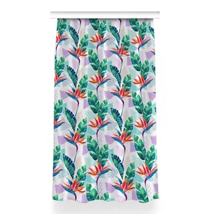 Zasłona przelotki Tropikalna flora dekor 150x260, Fabricsy - Zasłony - miniaturka - grafika 1