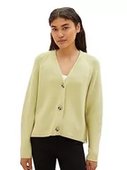 Swetry damskie - TOM TAILOR Denim Damski kardigan z dzianiny, 32256 - Dusty Pear Green, M - miniaturka - grafika 1