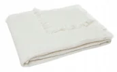 Koce i narzuty dla dzieci - Jollein - Kocyk Muślinowy Fringe 120 X 120 Cm Ivory - miniaturka - grafika 1