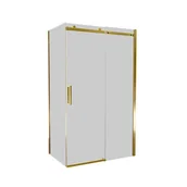 Kabiny prysznicowe - Kabina prysznicowa prostokątna Laurena 120x80x200 grafitowe szkło profile złote Wellneo - miniaturka - grafika 1