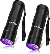 Latarki - morpilot Latarka Ultrafioletowa, Czarne światło UV 12 LED 395nm do wykrywania plam na ubraniach Dywany Mocz dla zwierząt domowych, 2 szt., Baterie Nie w zestawie - miniaturka - grafika 1