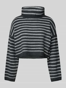 Sweter krótki z dzianiny z golfem model ‘TALIO’ - Swetry damskie - miniaturka - grafika 1