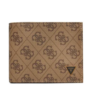 Duży Portfel Męski Guess SMVELE LEA24 Beżowy - Portfele - miniaturka - grafika 1