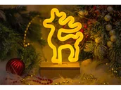 Ozdoby bożonarodzeniowe - Neon FOREVER TF1 Wood Stand LED Renifer Biała ciepła FLNW02 - miniaturka - grafika 1