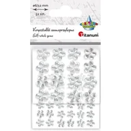 Dekoratorstwo - Kryształki samoprzylepne kwiaty 52szt srebrne - miniaturka - grafika 1