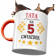 Kubki - Kubek Pomarańczowy Dla Taty Ojca na Dzień Taty z Nadrukiem ze Zdjęciem + Opakowanie na prezent (wzór 02) - miniaturka - grafika 1