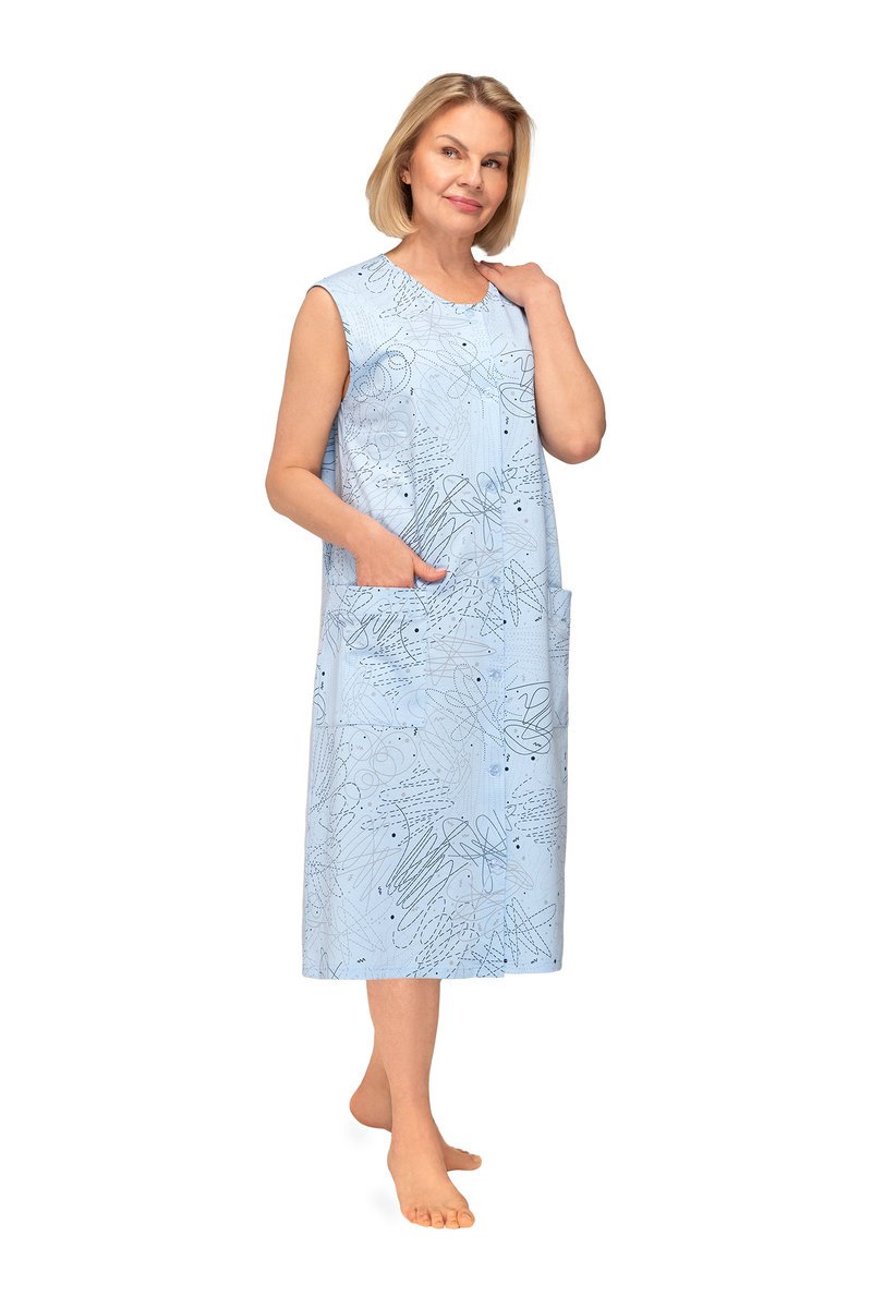 2XL PODOMKA DAMSKA BEZRĘKAWNIK TUNIKA FARTUCH 100% BAWEŁNA