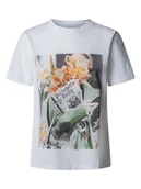 Koszulki i topy damskie - Pepe Jeans Koszulka "Rebecca" w kolorze białym - miniaturka - grafika 1