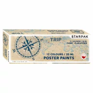 Przybory szkolne - Farby plakatowe 20ml 12 kolorów Travel - STARPAK - miniaturka - grafika 1