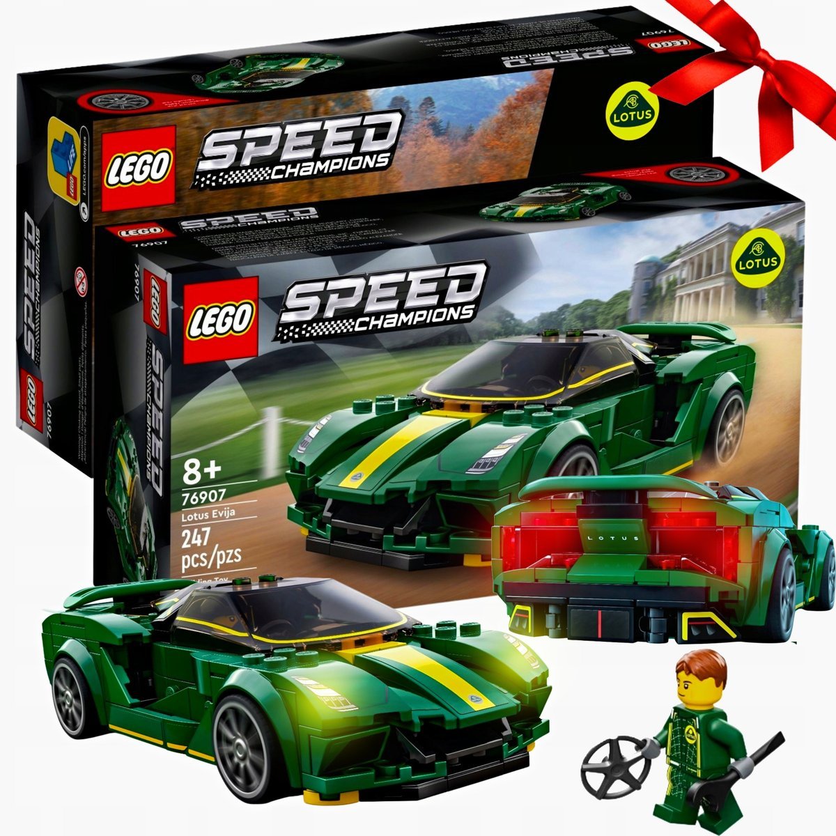 ZESTAW KLOCKÓW LEGO SPEED CHAMPIONS LOTUS SAMOCHÓD SPORTOWY AUTO KLOCKI XXL na prezent dla chłopca model wyścigówka + BONUS