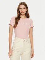 Koszulki i topy damskie - Guess T-Shirt O5RI01 KBBU1 Różowy Slim Fit - miniaturka - grafika 1