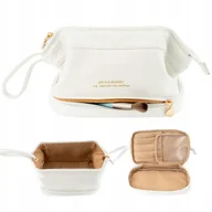 Kosmetyczki, organizery i kuferki - Kosmetyczka podróżna wodoodporna biała duża organizer na makijaż - miniaturka - grafika 1