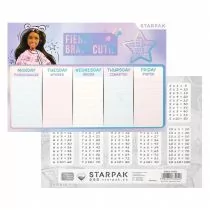 Starpak Plan lekcji z tabliczką mnożenia Barbie 25 szt. - Szkolne artykuły papiernicze - miniaturka - grafika 1