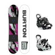 Deski snowboardowe - Snowboard Burton Grom purple 130 cm + wiązania - miniaturka - grafika 1