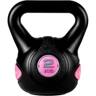 Kettlebell - Movit Hantle Kettlebell - 2 Kg, Czarny / Różowy - miniaturka - grafika 1