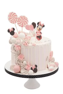 Zestaw Dekoracje na Tort Myszka Minnie Mini 17 El. - Dekoracje i nakrycia stołu na imprezę - miniaturka - grafika 1