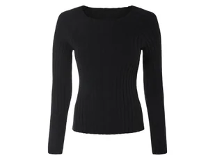 esmara® Sweter damski z dzianiny prążkowanej (Czarny, XL (48/50)) - Swetry damskie esmara® Sweter damski z dzianiny prążkowanej (Czarny, XL (48/50)) - Swetry damskie - miniaturka - grafika 1